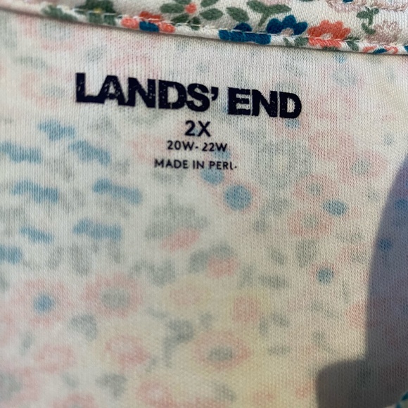 Lands' End Women's Soft Field Floral Supima Cotton Polo Shirt. Sz 2X - Picture 11 of 12
